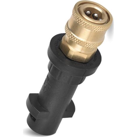 Adaptateur de nettoyeur haute pression avec raccord rapide 1/4", convient pour série K K2 à K7, version laiton pour pistolet et canon à mousse (1/5)