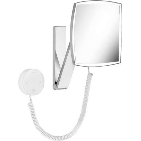 Miroir cosmétique illuminé finition aluminium iLook, panneau de commande en verre KEUCO