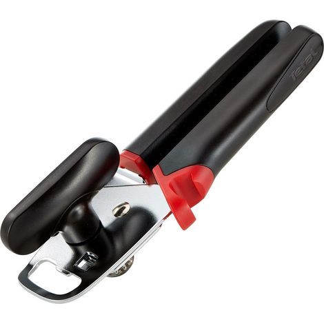 1 - Ouvre-boîte - Ouvre-bouteille - Acier allié - Ouverture de pots et boîtes - Cuisine quotidienne - Noir et Rouge - 20x5x3cm (1/2)
