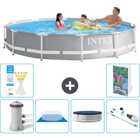 Prism Frame Pool Rund - 366x76 cm - 7-teilig S268