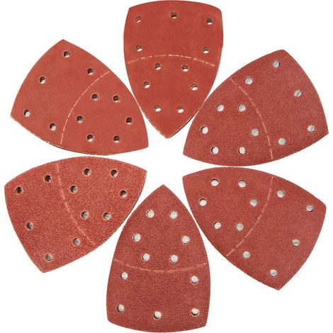 Lot de 60 feuilles abrasives Bosch PSM 100A/200 AES, grains 40/60/80/120/180/240, 10 pièces par grain, 15x15 cm. (1/5)