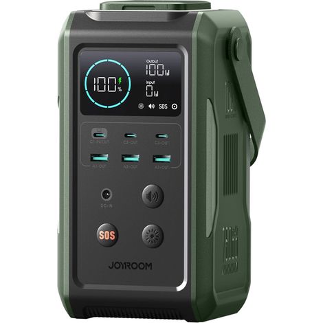 Reise-Powerbank 75000mAh 100W USB-C USB-A SOS-Signalleuchte - Grün (1/5)