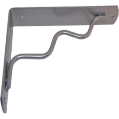 VECA - REGGIMENSOLA LINEA ONDA PER ARREDO CASA IN ZAMA 24CM - COLORE ALLUMINIO METALLIZZATO