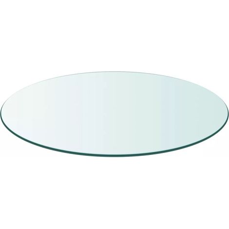 Dessus de table ronde en verre trempé 900 mm (1/5)