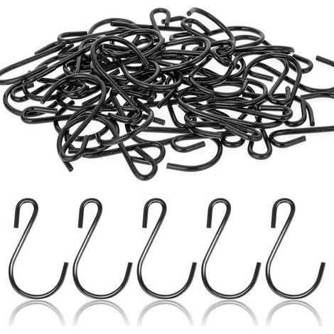 50 S-Haken – Kleine 3,2 cm S-Haken – Mini-S-Haken aus Edelstahl für Bastelarbeiten – Geeignet zum Aufhängen von Schmuck und Schlüsselanhängern (1/5)