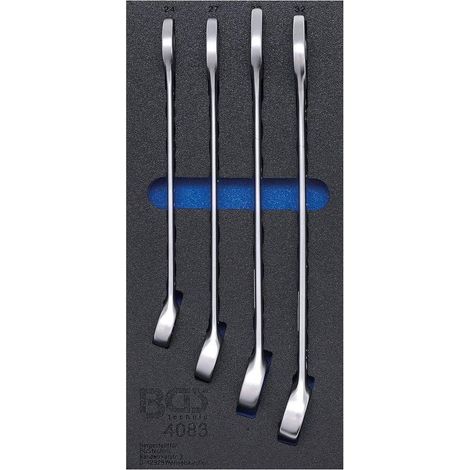 Insert de Servante d Atelier 1/3 - Jeu de 4 Clés Mixtes 24-32 mm - Acier Résistant - Précision et Durabilité - D-Work