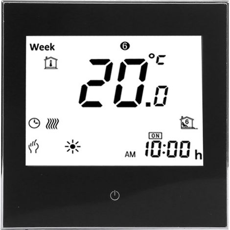 Thermostat de salle de chauffage, écran LCD Programmable hebdomadaire, écran tactile 5A AC110-230V (1/5)