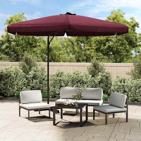Parasol d'extérieur - Parasol de Jardin Parasol de balcon avec mât en acier 300 cm Rouge bordeaux BV496354 - BonneVie (1/5)