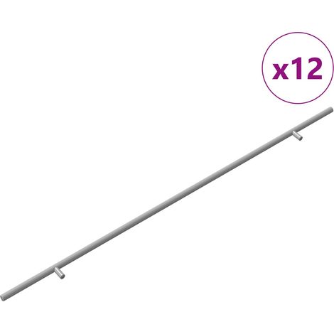Maison Exclusive - Maniglia per Armadio 12 pcs Argento 800 mm Acciaio inossidabile