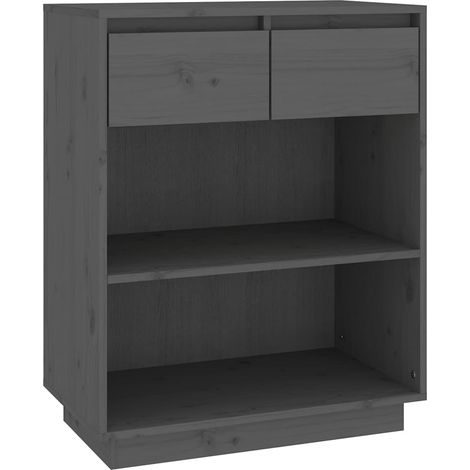 Maison Exclusive - Mesa consola de madera maciza de pino gris 60x (1/5)
