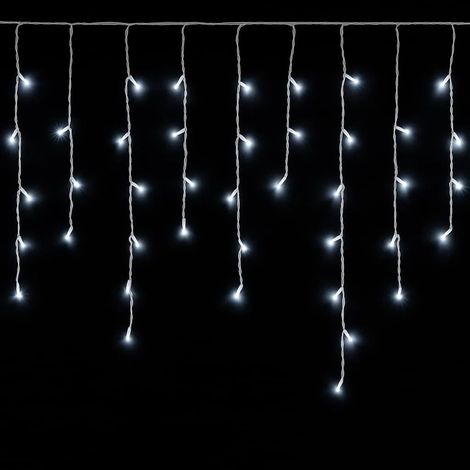 gloca Tenda 120LED 3m X 30-70-40-60cm Filo Bianco Flash Bianco IP65 (Luce Bianca) (1/4)