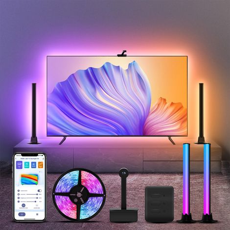 LED TV-Hintergrundbeleuchtung,Smart LED-Lightbar, APP, RGBIC-Effekt, 3.4m (1/5)
