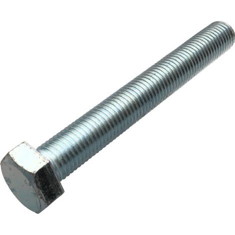 Vis métaux Tête hexagonale TH M24X180 Classe 8.8 Acier zingué-3 pièces (1/2)