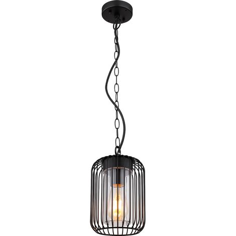 Globo - lámpara colgante - Nina - negro - metal - Ø 16cm - E27 -