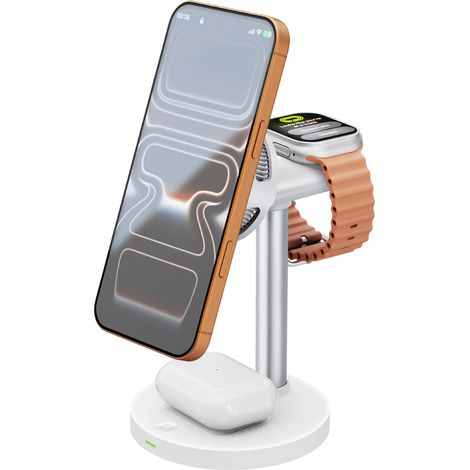 Caricatore wireless magnetico per Samsung e Apple, caricatore Qi2 per Android, stazione di ricarica da comodino per smartphone e auricolari (con ventola di raffreddamento TEC) (1/5)