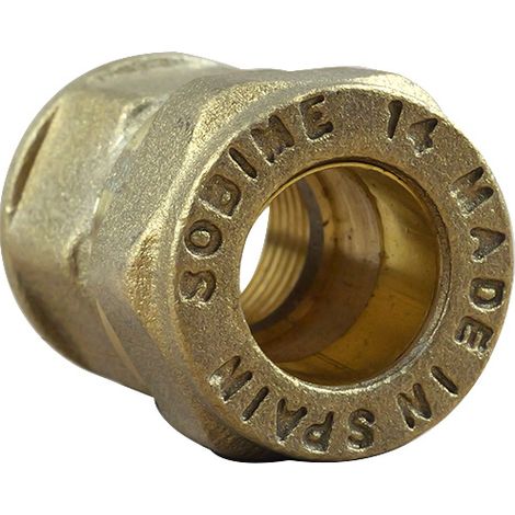Raccord bicône droit Femelle 3/8" (12/17)-Cuivre 14 (1/3)