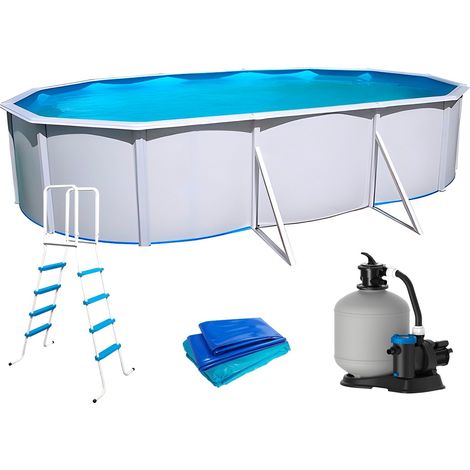 Piscine hors-sol acier Toi MAGNUM ovale 640x366x132cm filtre à sable 6m3/h (1/5)