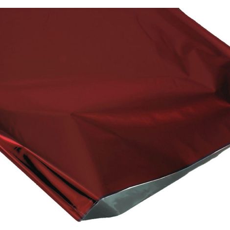 Busta rosso metallizzato 10x25 cm, confezione da 50 (kit da 3)