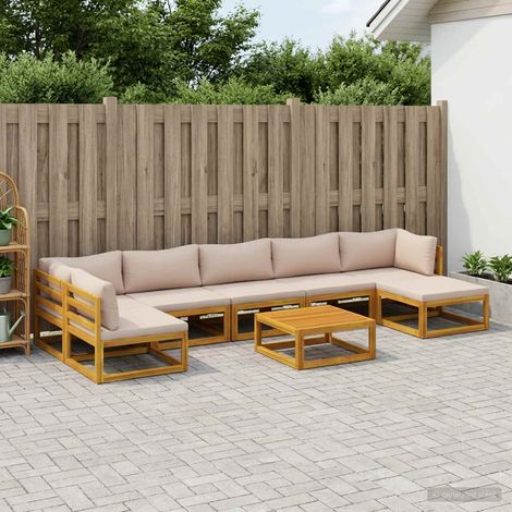 vidaXL Sofa Set 8 pcs Natural Solid Acacia Wood (1/5)