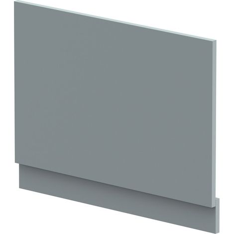 750mm Edge/Power Straight End Bath Panel & Plinth - Matt Coastal Grey