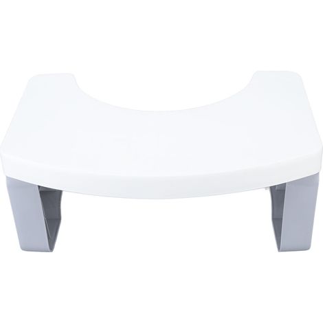 Tabouret de toilette pliable en polypropylène, portable, idéal pour les voyageurs soucieux de leur hygiène, blanc (1/5)