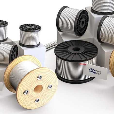 Panneau en acier DQ-PP  4mm  50m  Acier inoxydable inox  7x7 en moyenne  Drahtseil für Rankhilfe Rostfrei Seil Stahl Draht Forstseil Windenseil Spannseil Geländerseil (1/5)
