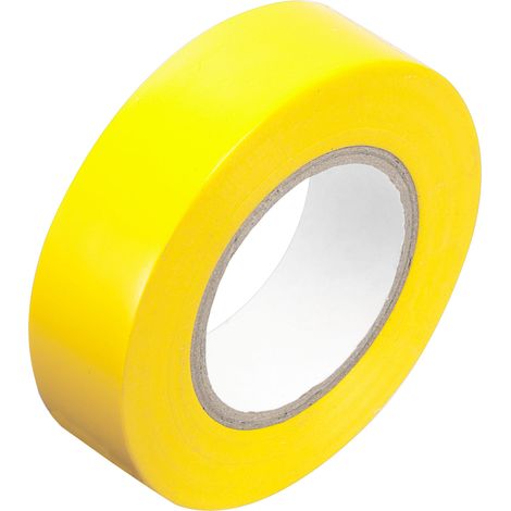 Ruban isolant résistant, autocollant, jaune 19 mm x 20 m Vorstahl (1/3)