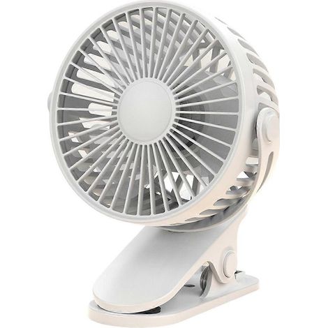Ventilateur À Pince - Batterie Lithium 1500 MAh - 3 Vitesses - Silencieux - USB Rechargeable - Bureau Tapis De Course - 1 Pièce (1/5)