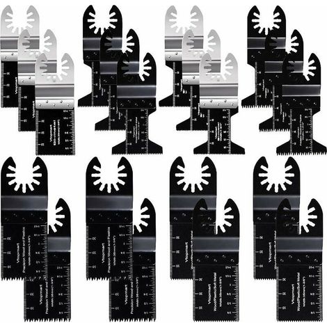 20 oszillierende Multifunktions-Sägeblätter für Metall und Holz, kompatibel mit Fein Multimaster Porter, Black & Decker, Bosch, Craftsman, Ridgid, Ryobi, Makita, Milwaukee und Rockwell-Kabeln (1/5)