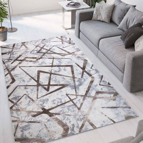 Tappeto double WMD design moderno soggiorno 80x150 cm pelo corto colore marrone mar001 (1/3)