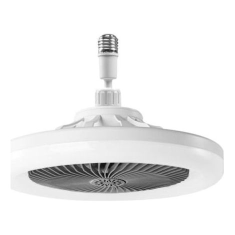 Ventilateur Plafond Avec Lumiere,ventilateur Silencieux Plafond,E27 plafonnier LED À Intensité Variable,3vitesses,Temporisable (Gris) [Classe énergétique A] (1/5)