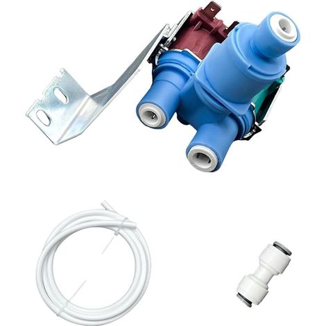 Vanne d'entrée d'eau pour réfrigérateur, électrovanne de rechange compatible avec les réfrigérateurs Whirlpool, Kenmore, KitchenAid (W10179146)