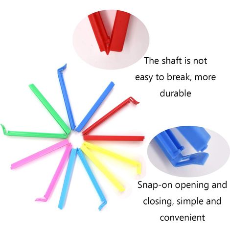 Lot de 20 - Clips d'Étanchéité - Pince Sachet Plastique Fermeture Alimentaire d'Étanchéité Clips Joints Cuisine Sacs Pour Nourriture (1/5)