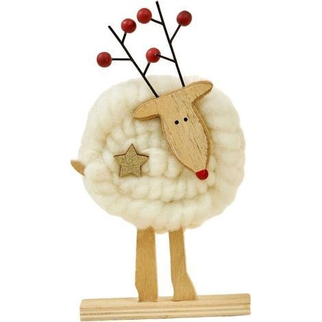 Décorations de Noël en feutrine : rennes et élans, sapin de Noël, échantillons de mini-ornements en feutrine, décorations de bureau 1000 pcs (1/5)