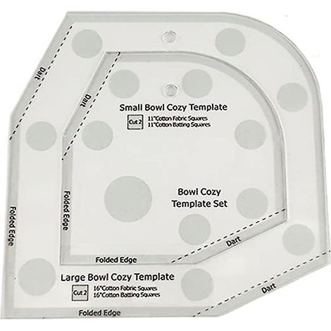 1 Règle de découpe acrylique transparente, gabarit motif bol pour couture, outil précision tissu, accessoire coussin chauffe-bol, DIY artisanat (1/5)