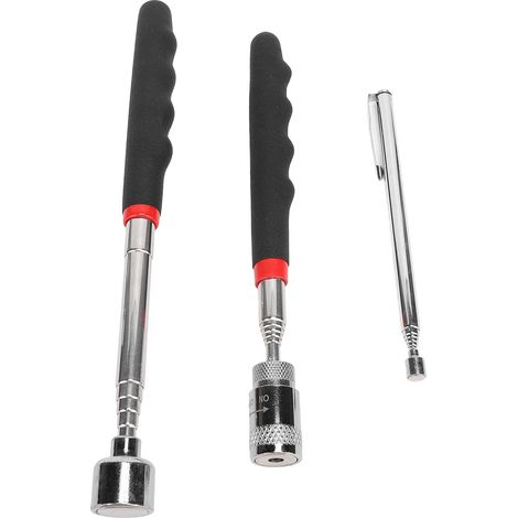 Ensemble de 3 outils de ramassage magnétique télescopiques, bâton magnétique extensible de 1,4 kg, 3,6 kg et 9 kg pour ateliers à domicile (1/5)