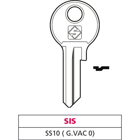 Silca CHIAVE OTTONE SS10 (G. VAC 0) SIS 20.00 pz