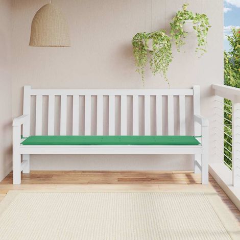vidaXL Coussin de banc de jardin vert 200x50x3 cm tissu oxford (1/5)