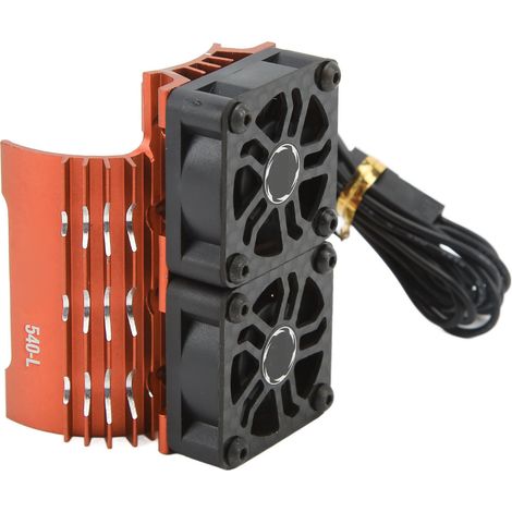 Dissipateur thermique pour ventilateur de moteur télécommandé de 36 mm, 28 000 tr/min, 8,4 V, double ventilateur, convient aux moteurs 540/550, orange. (1/5)