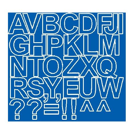 Selbstklebende Buchstabenaufkleber, 4 cm, blau matt (1/2)