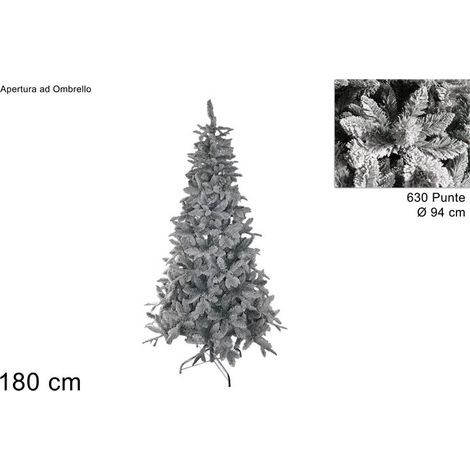 Albero di Natale Pino Innevato con 630 Rami 180 cm