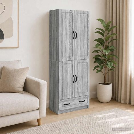 vidaXL Schrankset 2 pcs Grau Sonoma Holzwerkstoff (1/5)