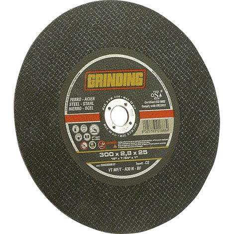Grinding disco abrasivo piano per inox Ø mm. 300x2,8x25,4 (25 pezzi) - Grinding