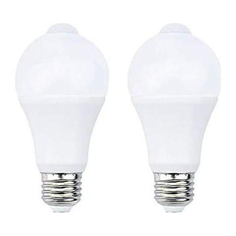 12W E27 PIR Infrarouge Ampoule LED avec Détecteur de Mouvement ON/OFF Automatiquement A60 220V 700lm équivalent 70W Halogène pour Escalier Couloir Garage(Lot de 2,Blanc Chaud 2700k) (1/5)