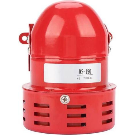 Alarme Moteur - 220 V - 120 Db - Rouge - Pour Usine Et Chantier - 1 Pièce (1/5)