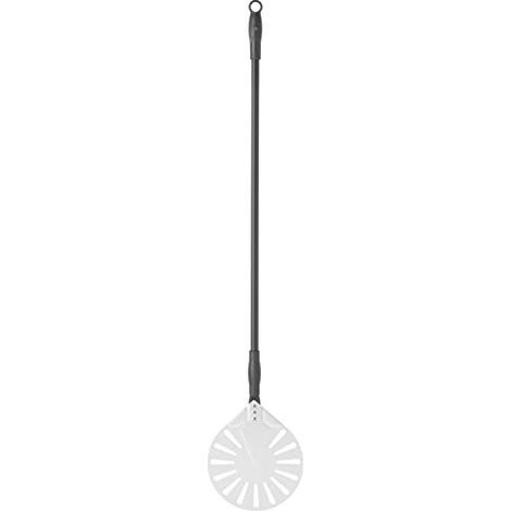 Pala per pizza con fori e manico scorrevole, alluminio, tonda, diametro. 230 mm di lunghezza 1200 mm - Hendi 617168 (1/3)