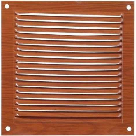Grille de ventilation à vis 15x15 cm. Couleur de l'aluminium Marron (1/2)