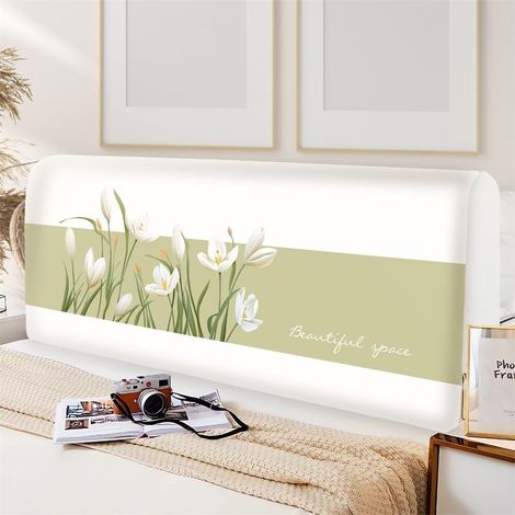 CCYKXA (160 cm, Blanc) Housse de tête de lit extensible, protection de tête de lit style nordique, housse de tête de lit douce et lavable pour lits simples, doubles et king size