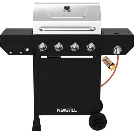 Nexgrill Gasgrill "Classic" mit Seitenkochfeld, silber / schwarz, 4+1 Brenner (1/5)