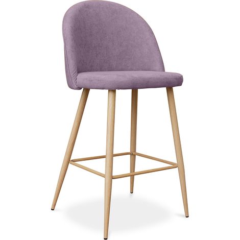 Gepolsterter Hocker aus Stoff - skandinavisches Design - 66cm - Evelyne Pink